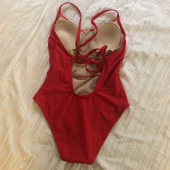 Red One Piece Swimsuit - Picture 2 of 4